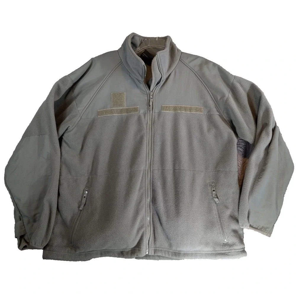Rothco Gen-III ECWCS Official Military Fleece Jacket Mens XLg Gray With Cap Army